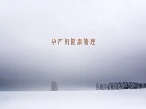 孕产妇健康管理  ppt课件