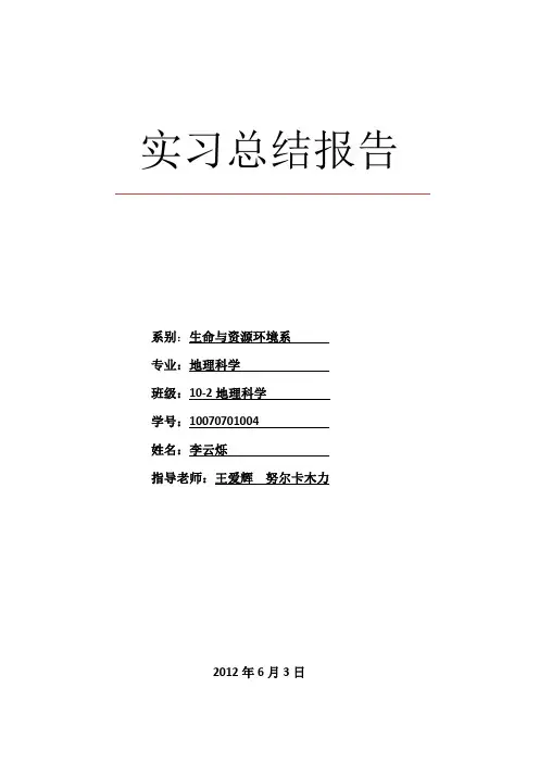 实习总结报告