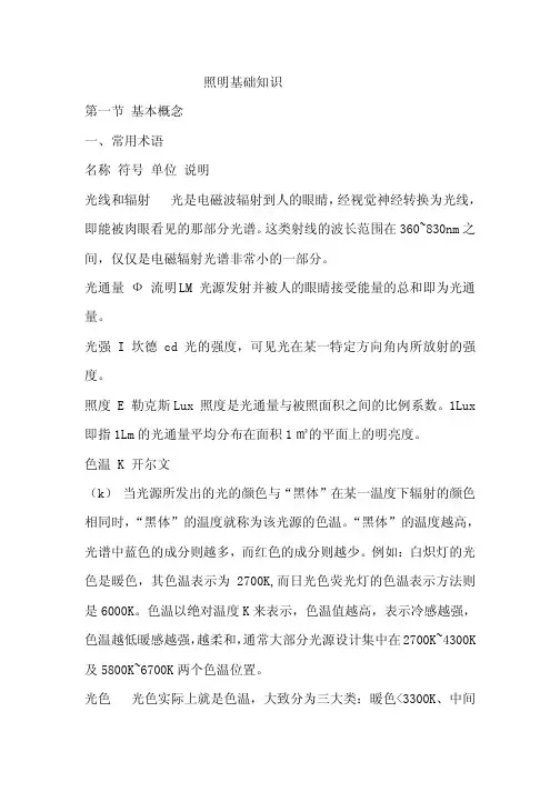 照明基础知识