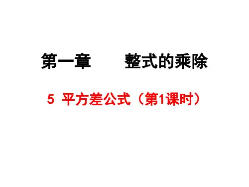 平方差公式(一)