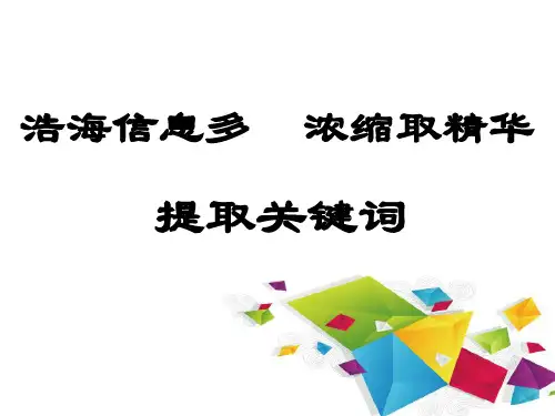 提取关键词    ppt