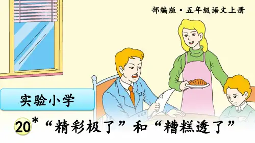 部编版五年级语文上册《“精彩极了”和“糟糕透了”》优秀课件