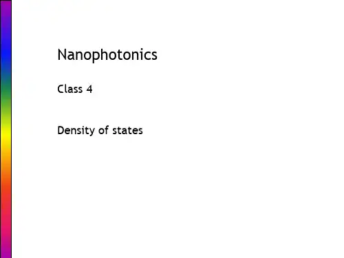 Nanophotonics Class 4 - Density of states