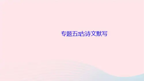 初中语文九年级下册期末专题复习五古诗文默写作业课件新人教版
