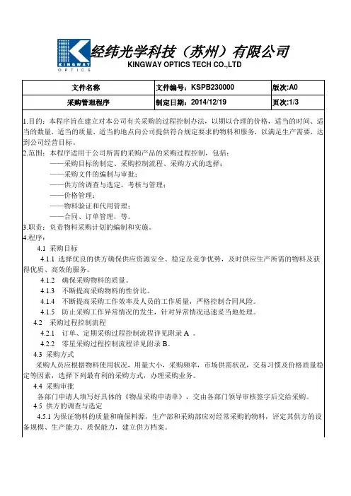 采购管理程序 2