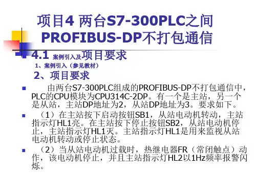 现场总线与PLC网络通信图解项目化教程(第2版)课件-04双设备不打包通信