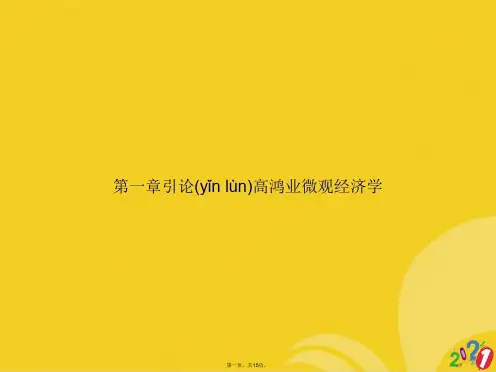引论高鸿业微观经济学正式版ppt