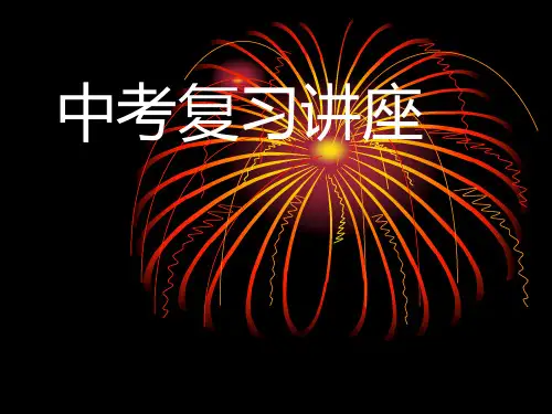 中考化学复习讲座PPT课件
