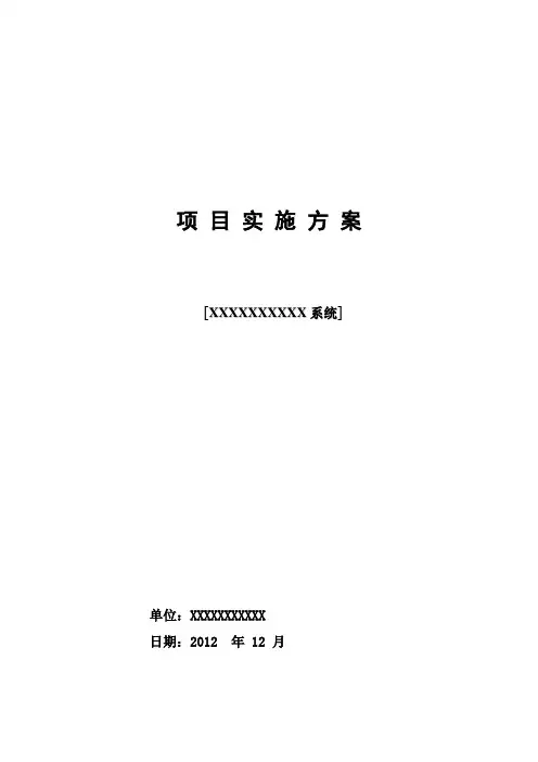 项目实施方案