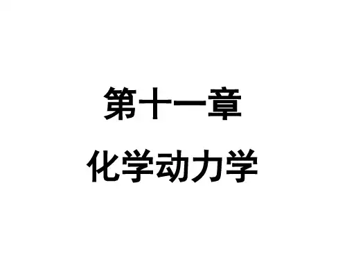 9第十一章化学动力学
