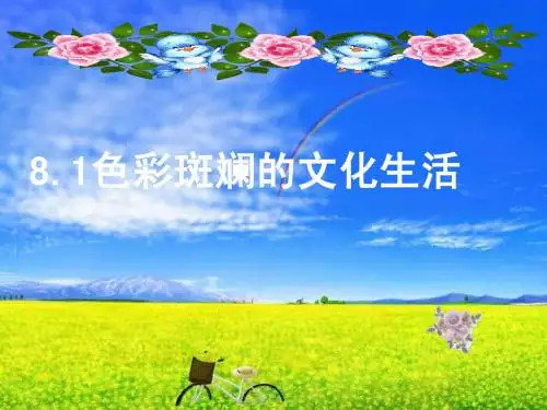 8.1色彩斑斓的文化生活(修改版)
