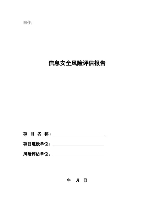信息安全风险评估报告