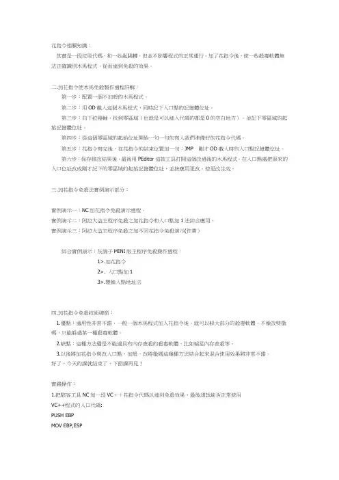 花指令相关知识： .doc
