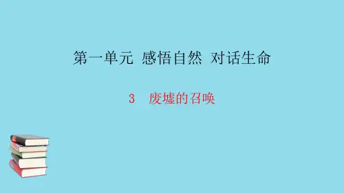 九年级语文下册第一单元3废墟的召唤习题课件语文版