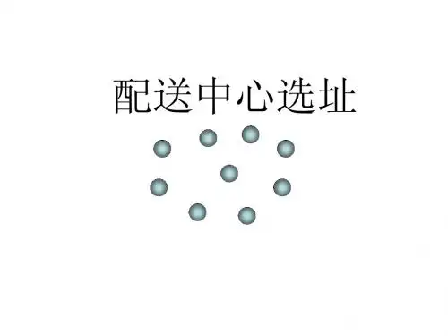 配送中心的选址与规划