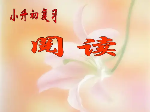 小升初说明文阅读PPT资料36页