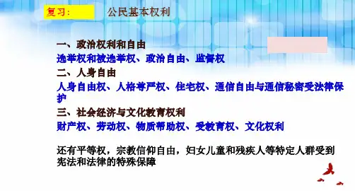 人教版道德与法治八年级下册依法行使权利课件
