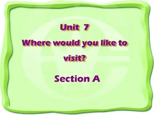 九年级上册英语unit7 Section A