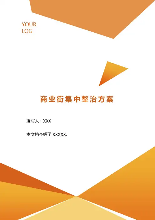 商业街集中整治方案 .doc