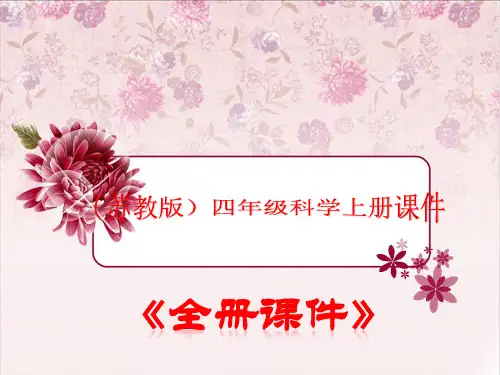 苏教版科学四年级上册全册ppt课件 (完整)