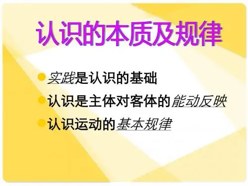 认识的本质及规律