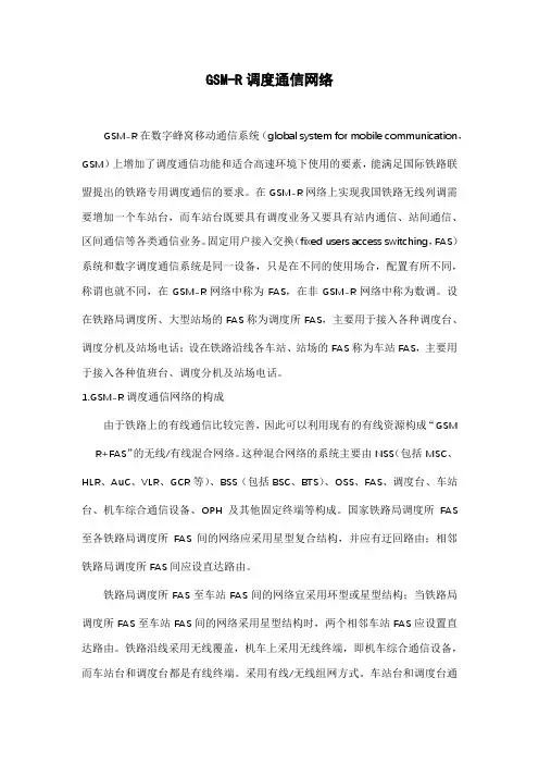 GSM-R调度通信网络