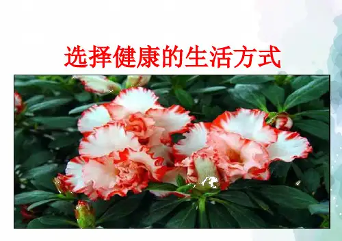 人教版-生物-八年级下册-8.3.2 选择健康的生活方式 精品课件