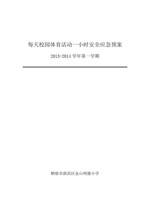 每天校园体育活动一小时安全应急预案