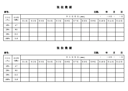 张拉数据填写表