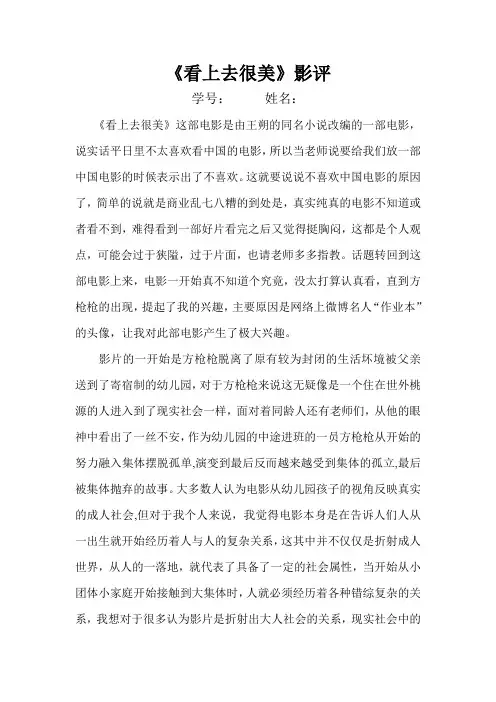 看上去很美影评