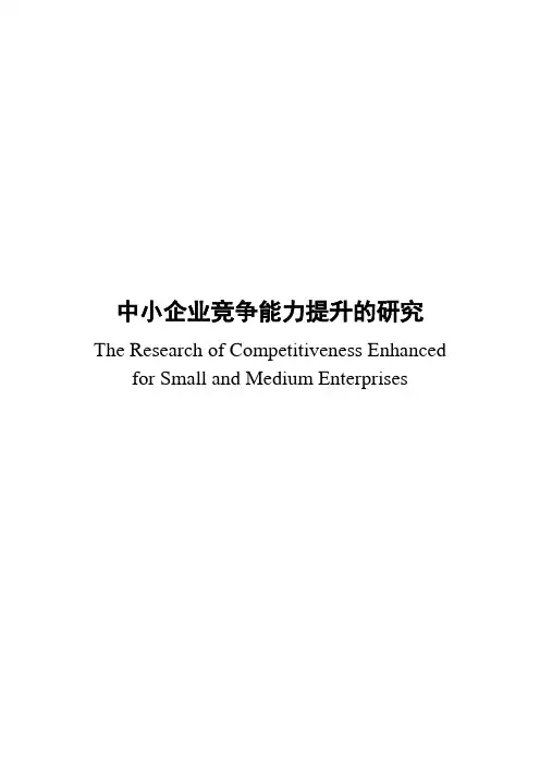 中小企业竞争能力提升的研究