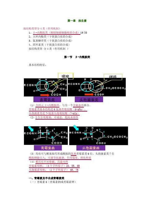 药物化学 第一章抗生素