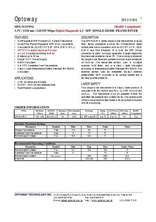 SPS-3131WG中文资料