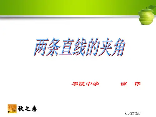 两条直线的夹角