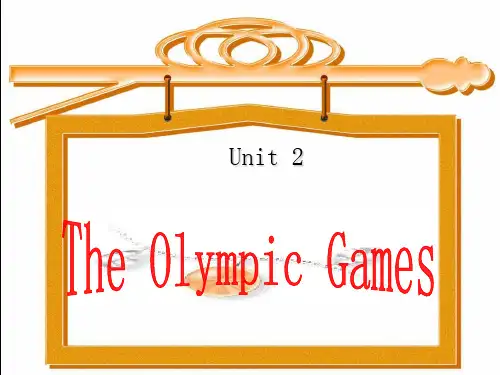 人教版高一英语必修二 Unit 2 The Olympic Games reading 课件