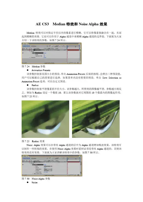 AE CS3  Median特效和Noise Alpha效果