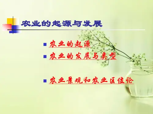 农业的起源与发展 ppt课件