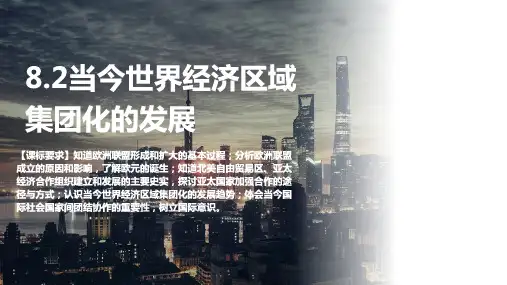 2020-2021学年人民版高中历史必修二8.2当今世界经济区域集团化的发展课件(共20张PPT)