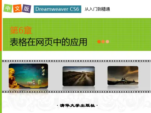 第6章表格在网页中的应用 中文版Dreamweaver CS6网页制作课件