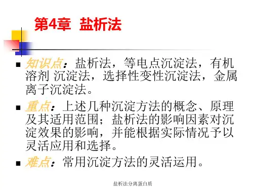 盐析法分离蛋白质 ppt课件