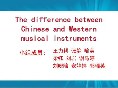 跨文化交际第五小组The difference between Chinese and Western musical instruments
