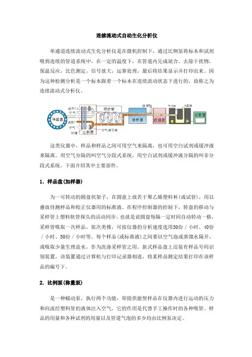 连续流动式生化分析仪