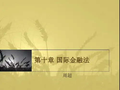 国际经济法 第十章 国际金融法