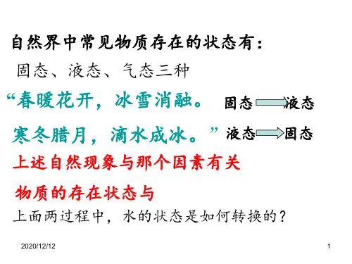 熔化和凝固好用的 ppt课件