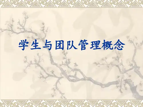学生与团队管理概AA