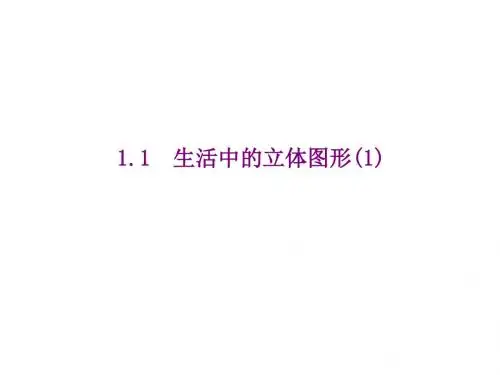 北师大版数学七年级上册同步教学课件：1.1生活中的立体图形(1) (共14张PPT)