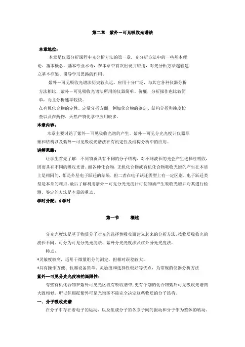 紫外-可见吸收光谱法
