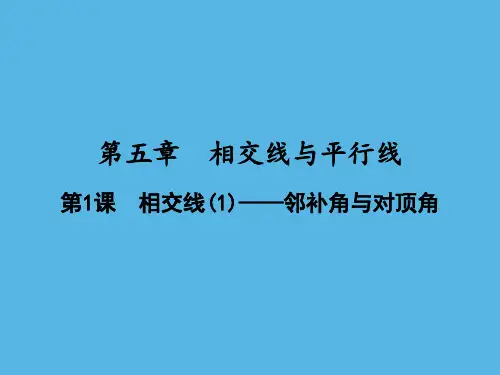 《相交线》PPT精品教学课件初中数学1