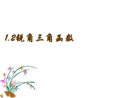 2017浙教版数学九年级下册1.1《锐角三角函数》