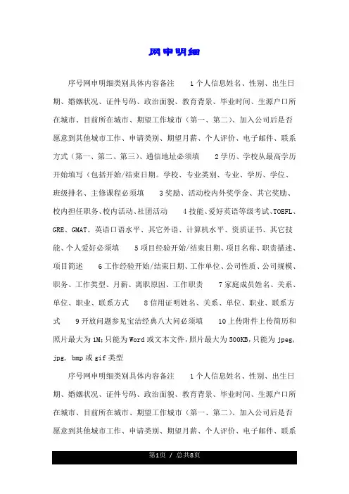 网申明细.doc